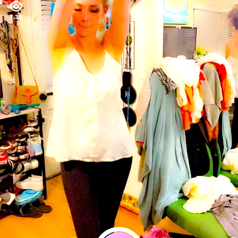 White Ruffled Camisole Top - Picture 5 of 5
